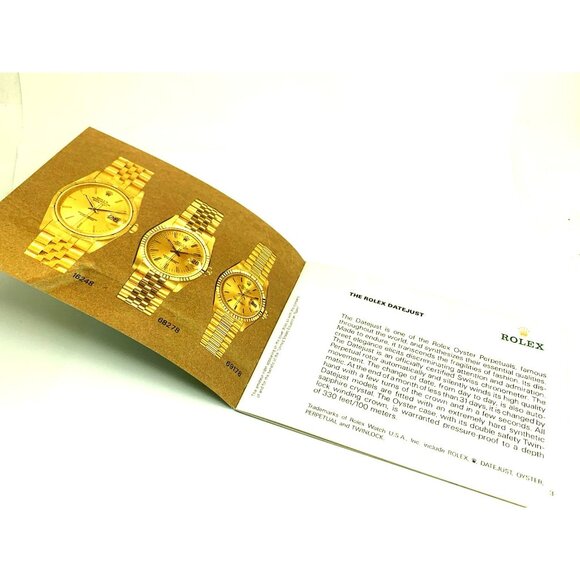 Authentic Rolex Datejust 80's Vintage 1988 Green Booklet Manual 593.56 - Picture 9 of 10